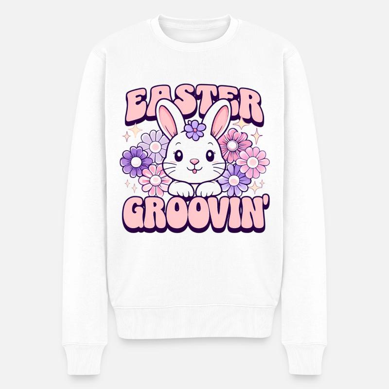 Easter Groovin - Männer Premium Bio Pullover - Weiß