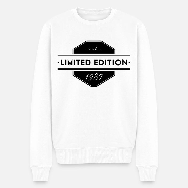 LIMITED EDITION_1987 - Männer Premium Bio Pullover - Weiß