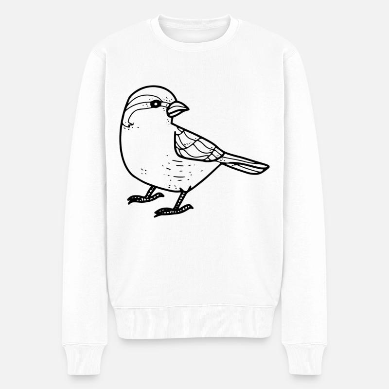 Moineau / Perperling - Pull Premium bio Homme - blanc