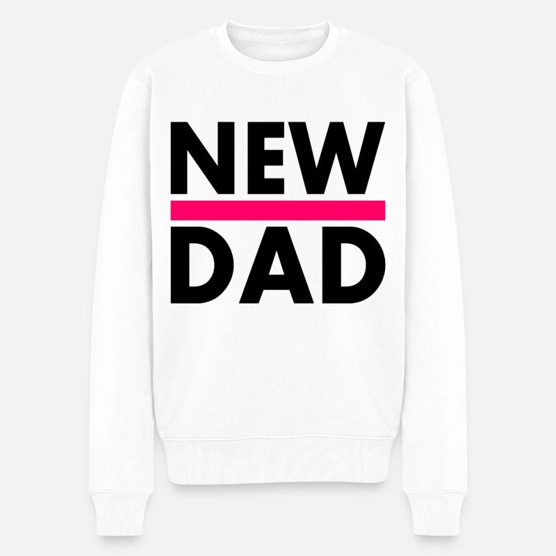 New dad - Pull Premium bio Homme - blanc