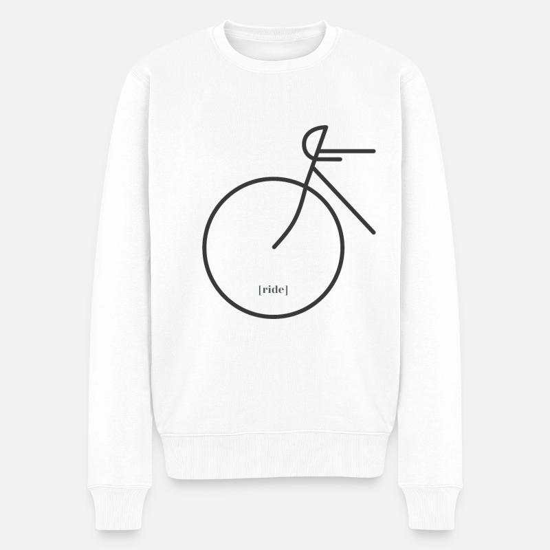 RIDE - Männer Premium Bio Pullover - Weiß