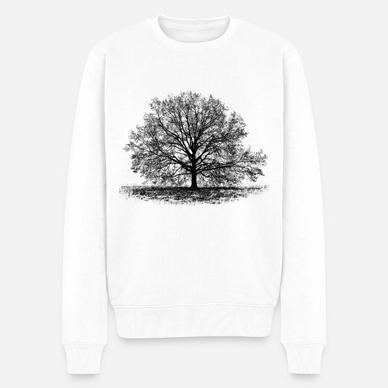 Arbre en noir - Pull Premium bio Homme - blanc