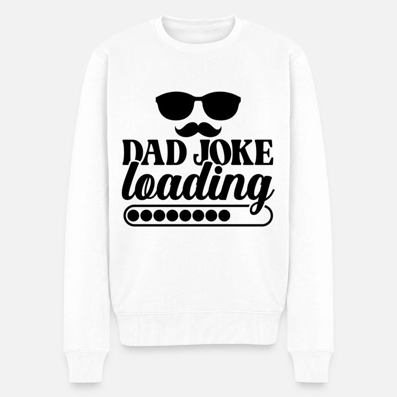 Dad Joke Loading - Männer Premium Bio Pullover - Weiß