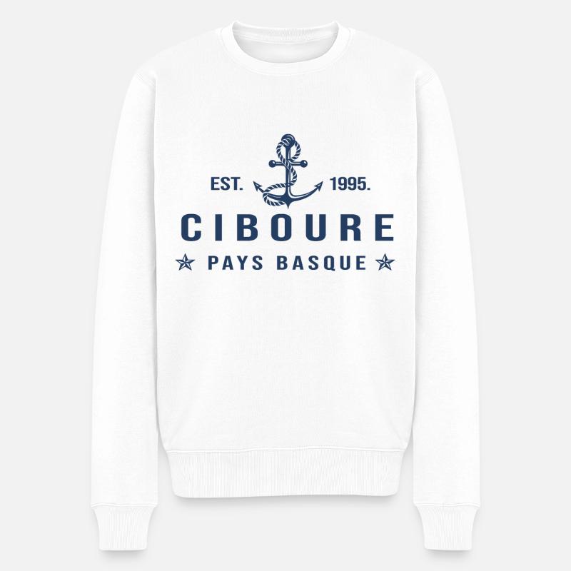 Ciboure cadeau cool ciboure pays basque - Pull Premium bio Homme - blanc