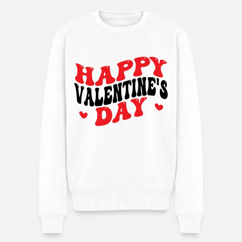 Joyeuse Saint-Valentin - Pull Premium bio Homme - blanc