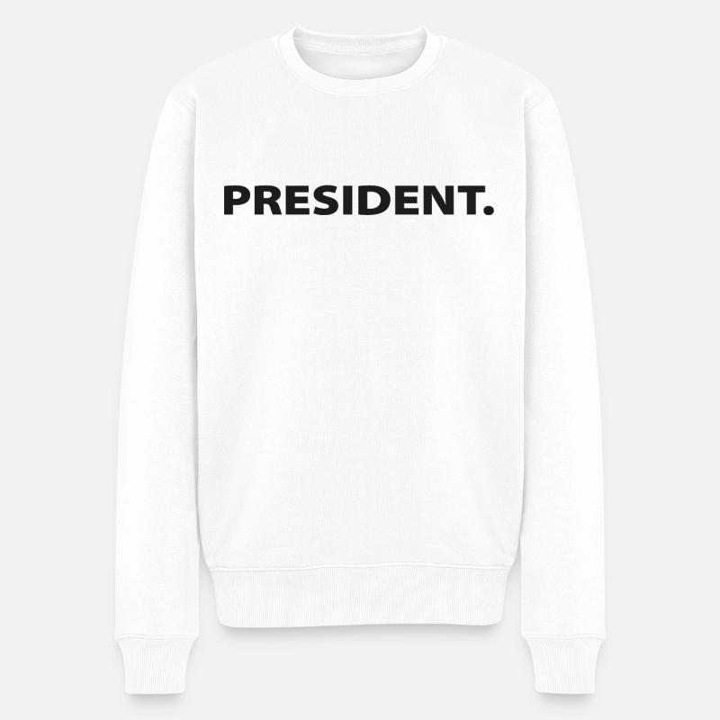 PRÉSIDENT. - Pull Premium bio Homme - blanc