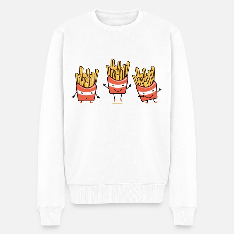 frites Cadeau à personnaliser - Pull Premium bio Homme - blanc