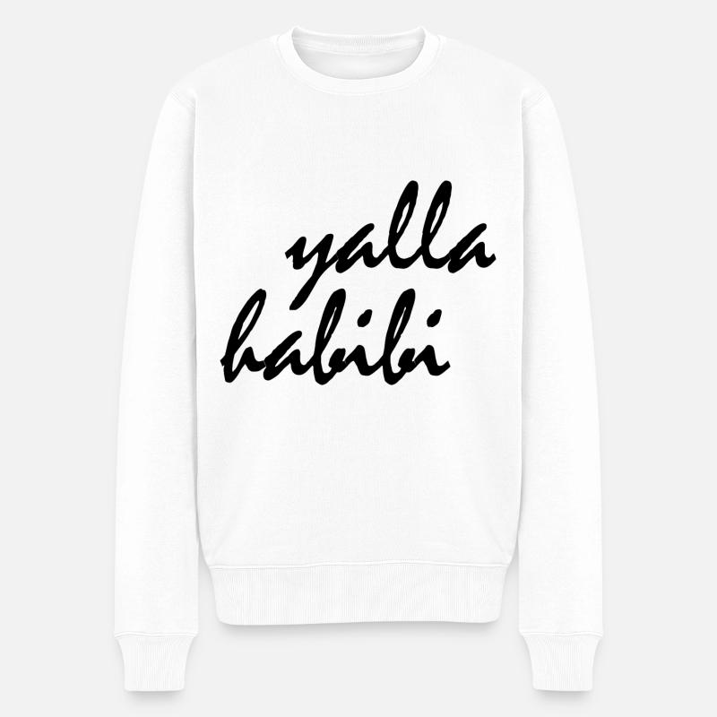 Yalla habibi - Pull Premium bio Homme - blanc