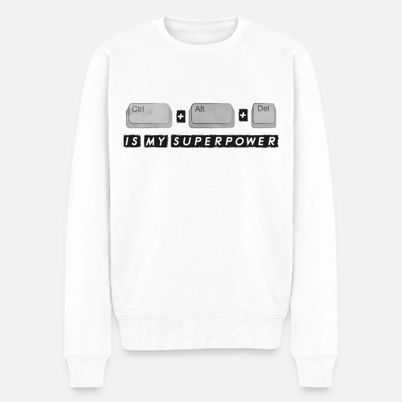 Str + Alt + Enf - Pull Premium bio Homme - blanc