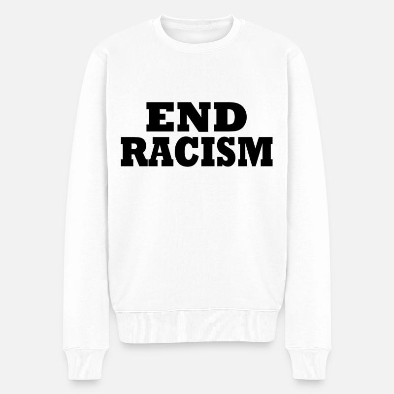 End Racism - Pull Premium bio Homme - blanc