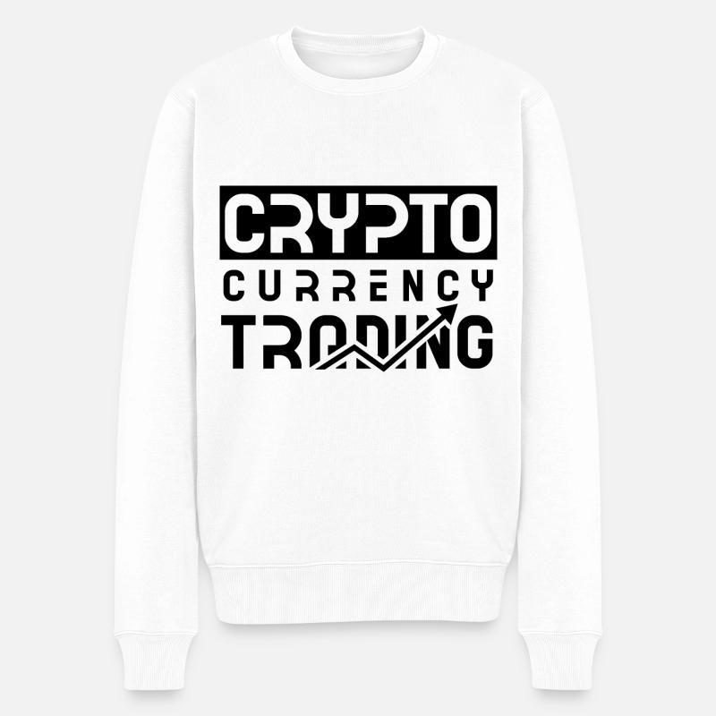 Crypto-monnaie crypto-monnaie Crypto Trader - Pull Premium bio Homme - blanc
