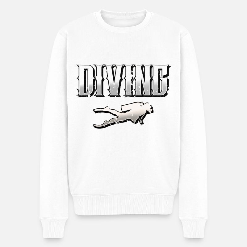 Plongée plongeur - Pull Premium bio Homme - blanc