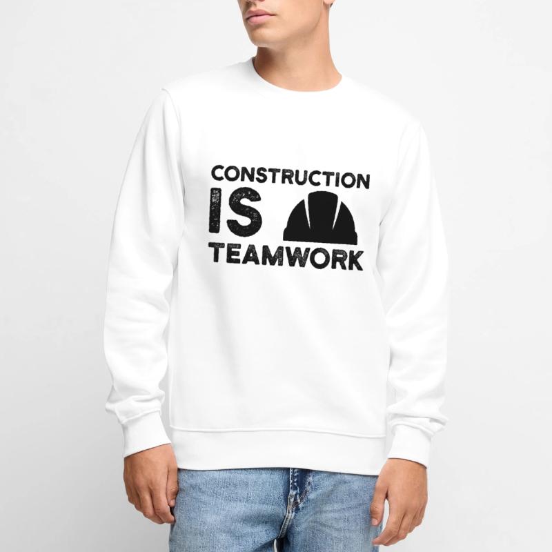 Construction site is teamwork construction worker construction manager construction Men's Premium Organic Jumper