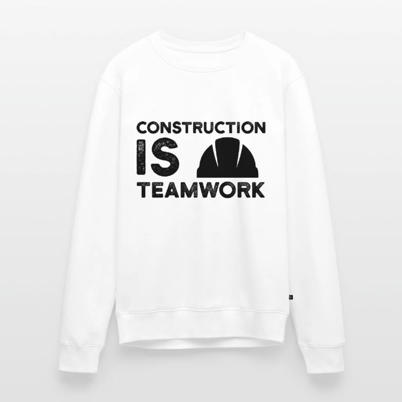 Construction site is teamwork construction worker construction manager construction Men's Premium Organic Jumper