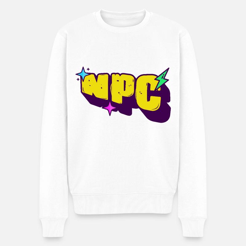 Npc - Männer Premium Bio Pullover - Weiß