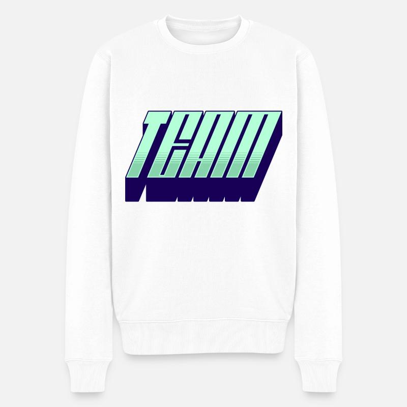 Team - Männer Premium Bio Pullover - Weiß