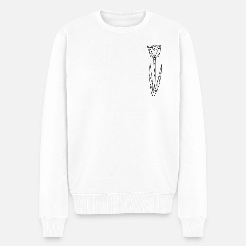 Polygone de tulipe - Pull Premium bio Homme - blanc