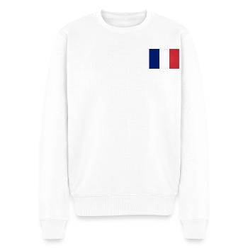Drapeau Français - Pull Premium bio Homme - blanc - Devant - Thijin (182cm)