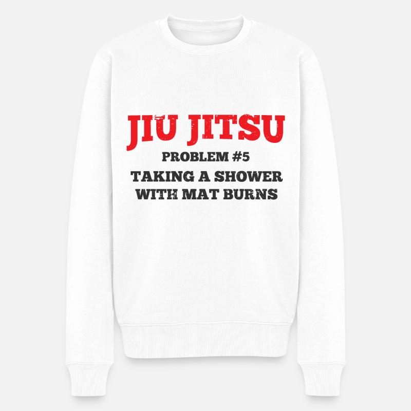 BJJ Jiu Jitsu - Männer Premium Bio Pullover - Weiß