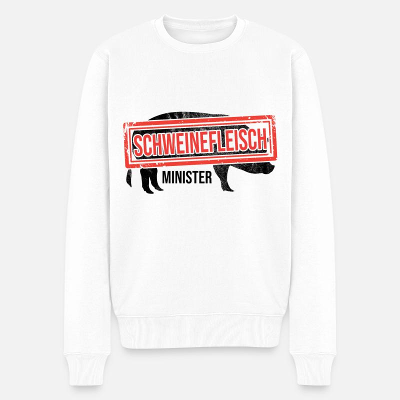Metzger - Männer Premium Bio Pullover - Weiß