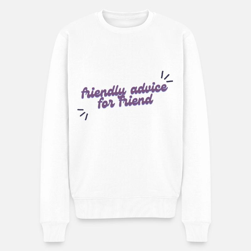 freundlicher Rat - Männer Premium Bio Pullover - Weiß