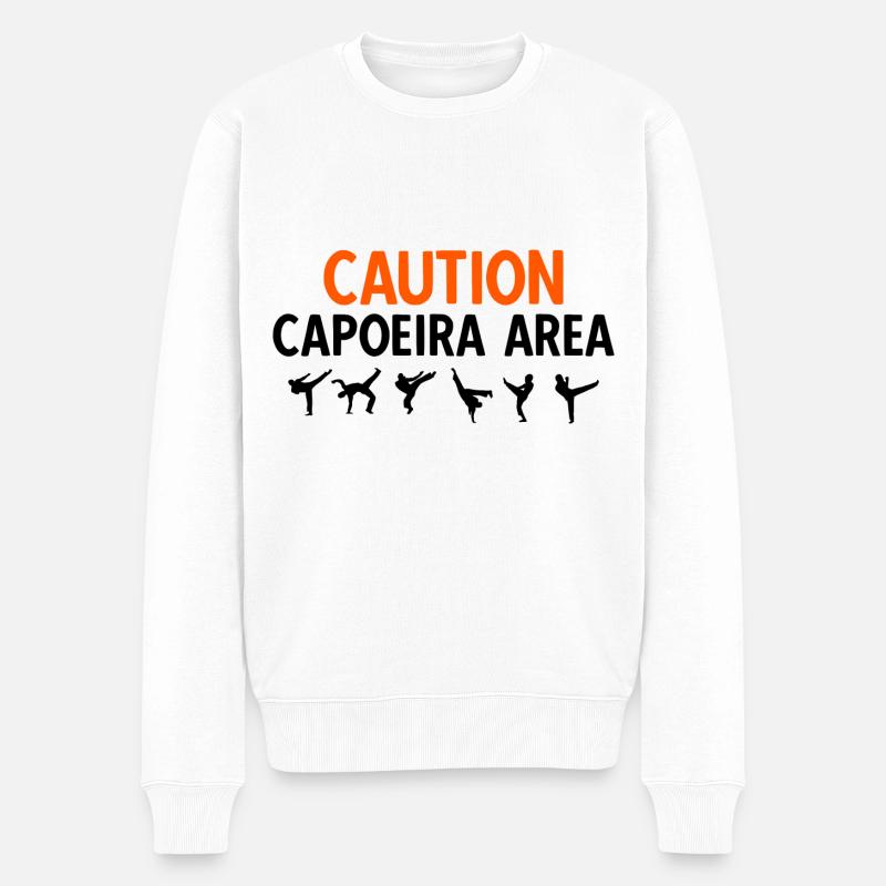 Capoeira - Männer Premium Bio Pullover - Weiß
