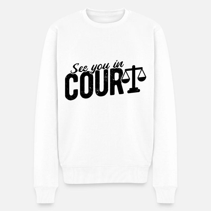 Richter Jurist Anwalt - Männer Premium Bio Pullover - Weiß