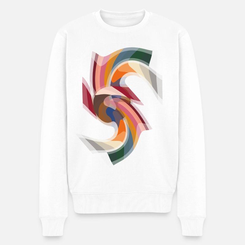 Design abstrakt made by Eve Nord - Männer Premium Bio Pullover - Weiß