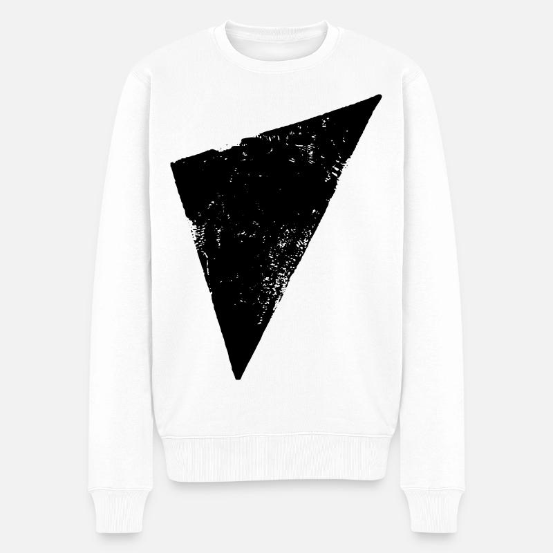 Triangle | Polygon | Triangle - Men's Premium Organic Jumper - white