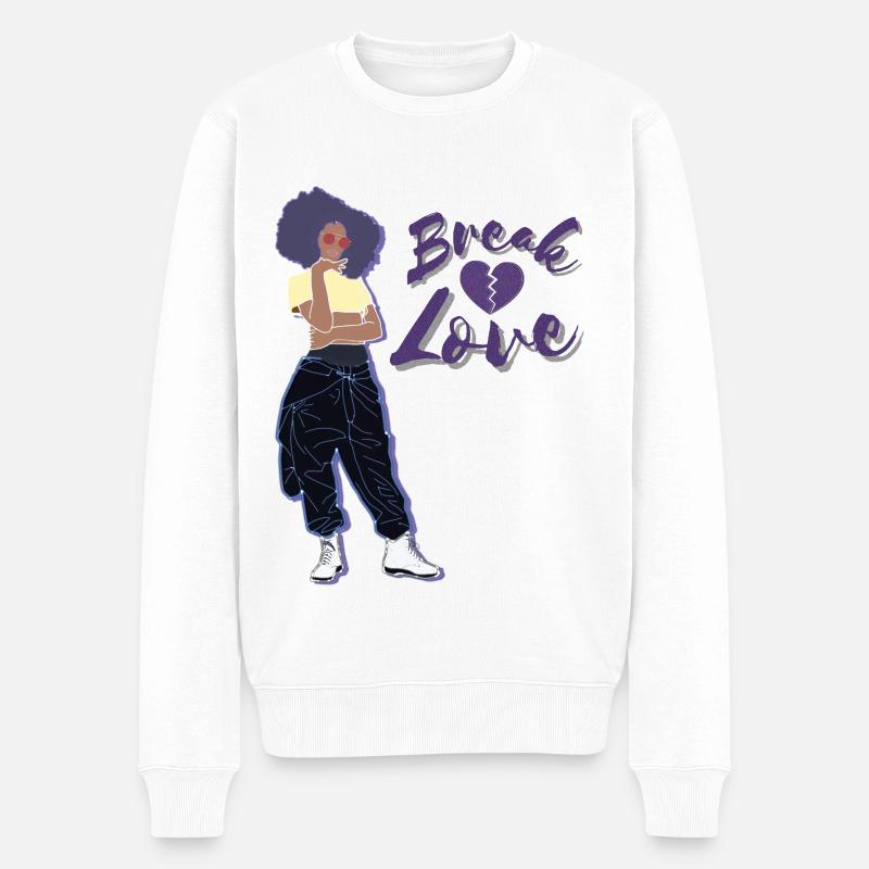 break love - Pull Premium bio Homme - blanc