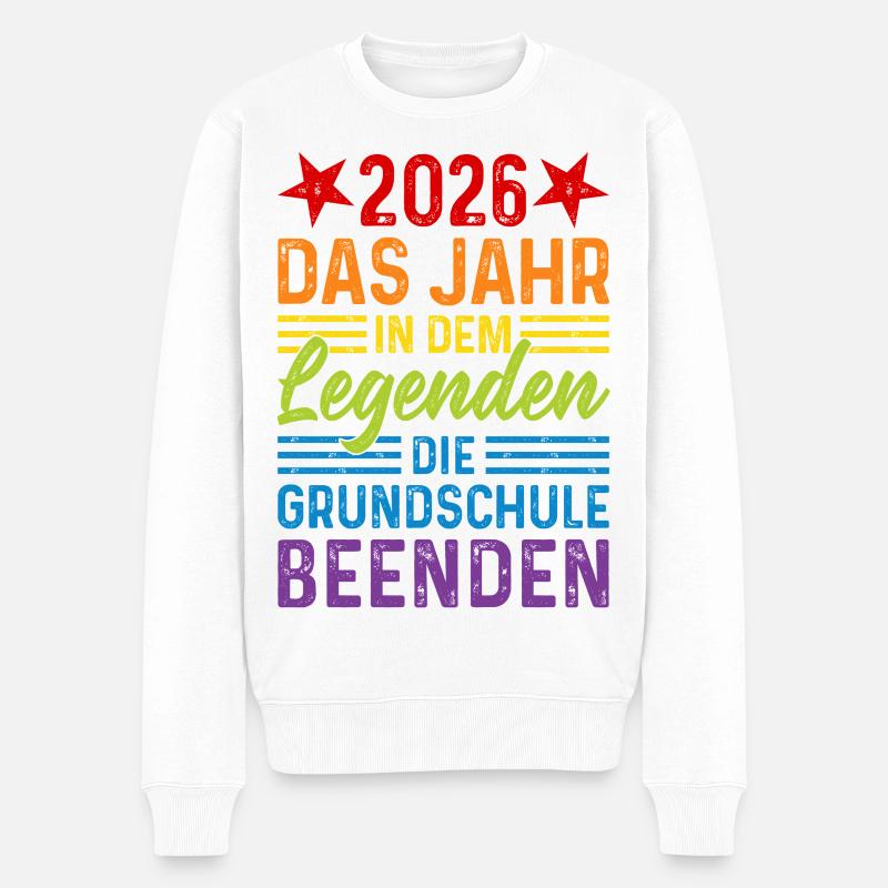 Année 2026 Legends End École primaire - Pull Premium bio Homme - blanc