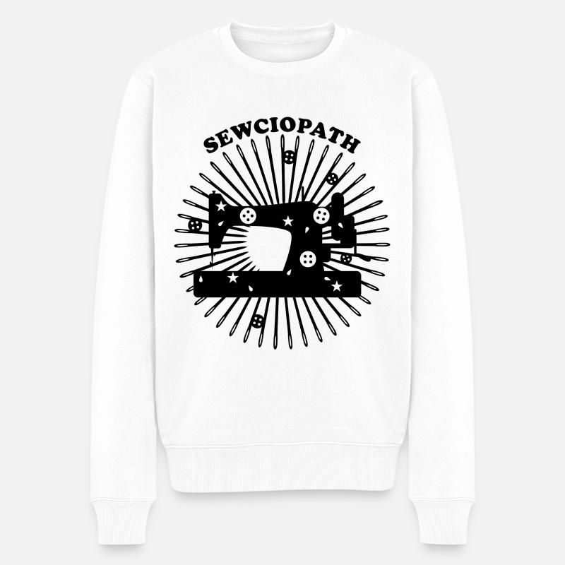 Sewciopath - Design noir - Pull Premium bio Homme - blanc