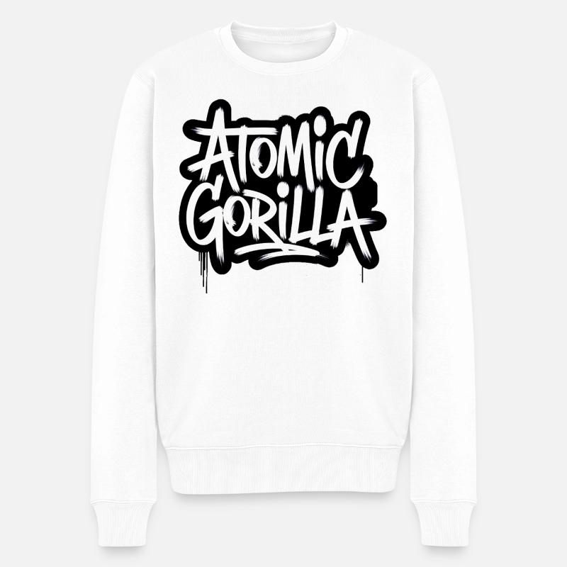 Atomic Gorilla - Men's Premium Organic Jumper - white