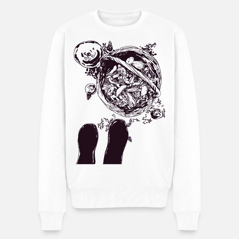 SUR LA FORÊT DE CHAMPIGNONS - Pull Premium bio Homme - blanc