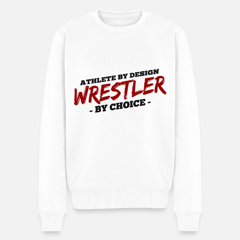 Grappling Martial Arts Wrestling - Männer Premium Bio Pullover - Weiß