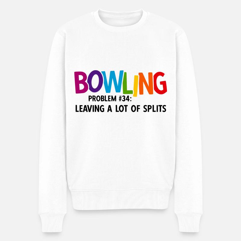 Bowling - Männer Premium Bio Pullover - Weiß