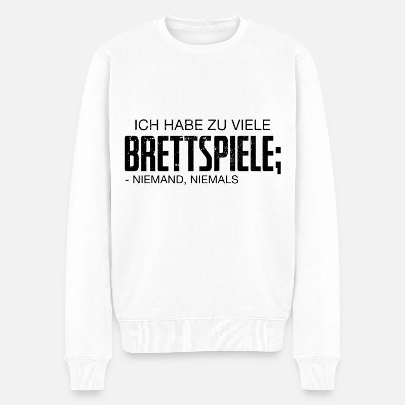 Brettspiele Brettspiel Spieleabend - Männer Premium Bio Pullover - Weiß
