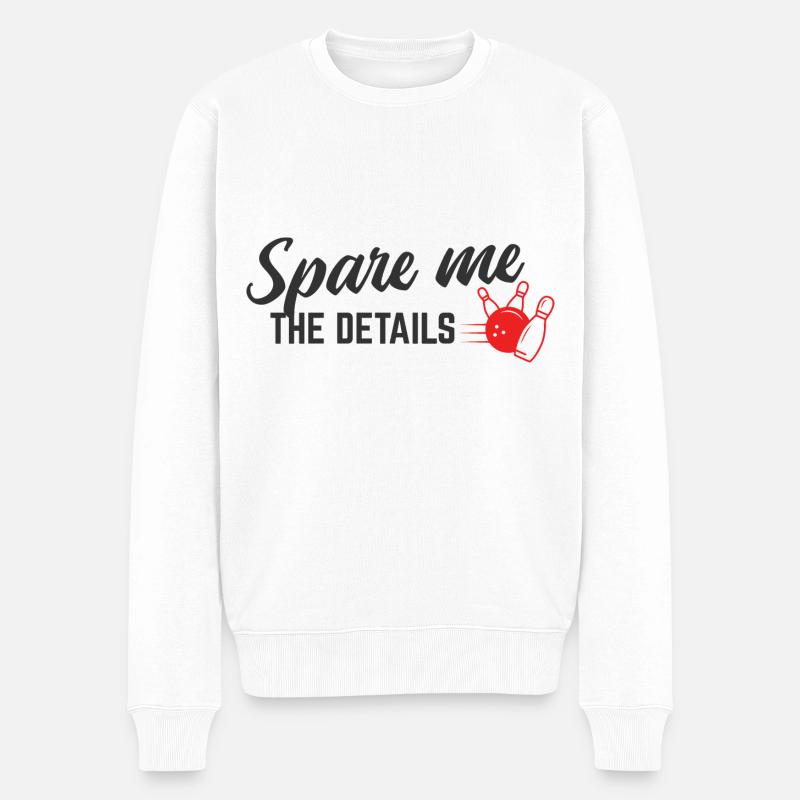 Bowling - Männer Premium Bio Pullover - Weiß