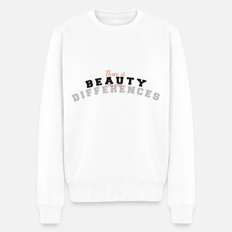 Schönheit - Männer Premium Bio Pullover - Weiß