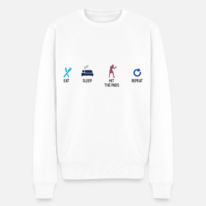 Boxsport Boxing - Männer Premium Bio Pullover - Weiß