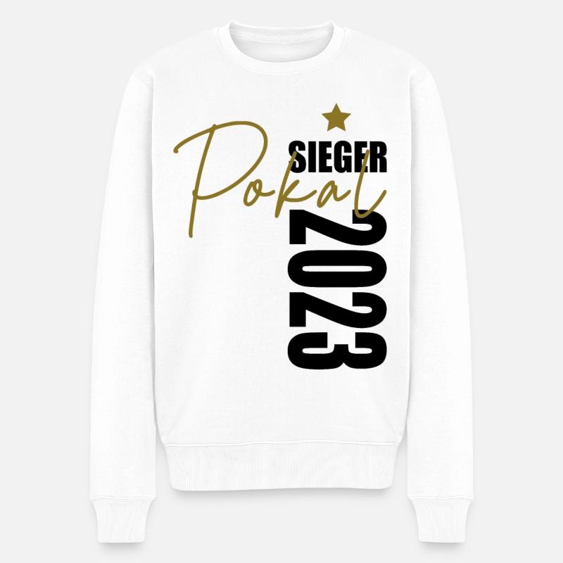 Pokalsieger 2023 - Männer Premium Bio Pullover - Weiß
