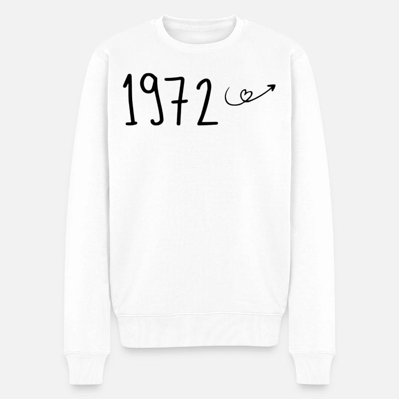 1972 Anniversaire 1972 Retro 1972 - Pull Premium bio Homme - blanc