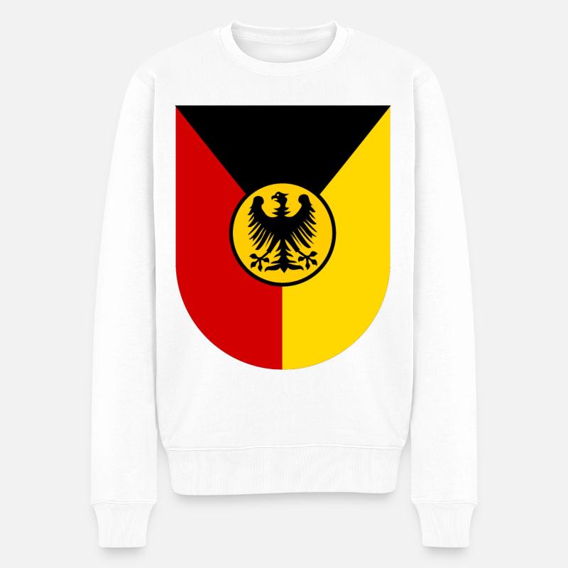 Das deutsche Vaterland - Männer Premium Bio Pullover - Weiß