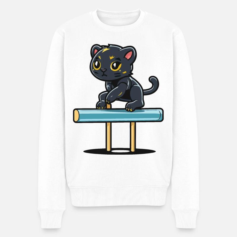 Équilibre des Panthers - Pull Premium bio Homme - blanc