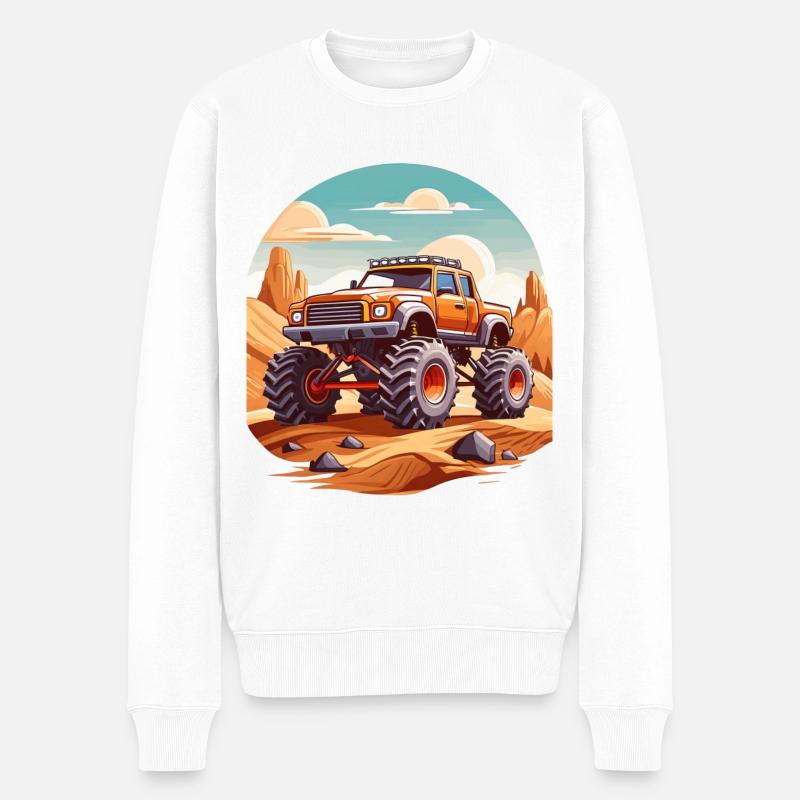 Camion monstre - Pull Premium bio Homme - blanc