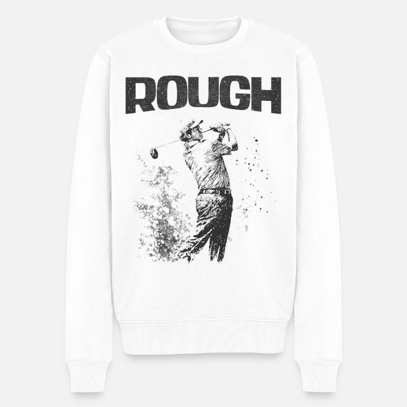 rauh - Männer Premium Bio Pullover - Weiß