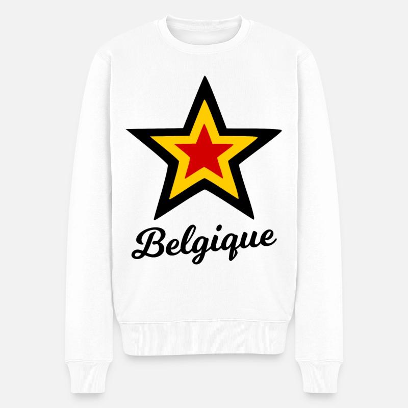 Chez soi en Belgique - Pull Premium bio Homme - blanc