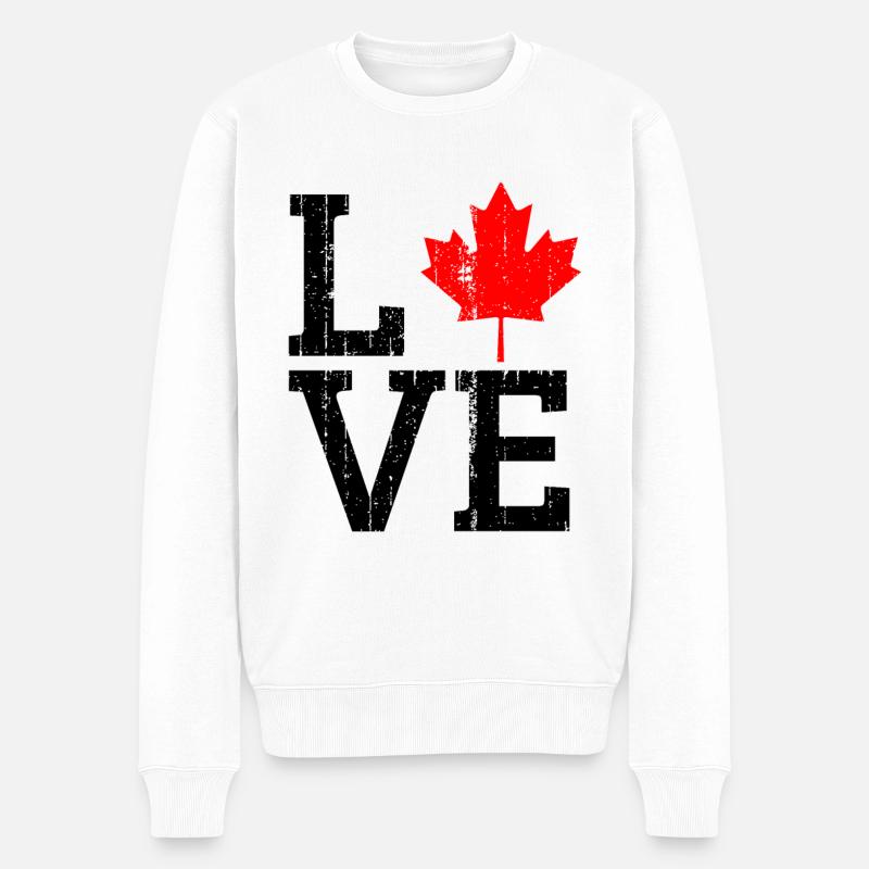 Fan du Canada - Pull Premium bio Homme - blanc