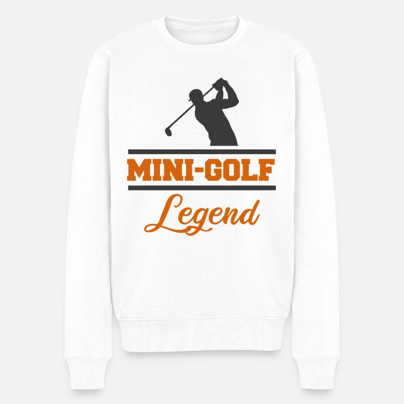 Minigolf - Männer Premium Bio Pullover - Weiß