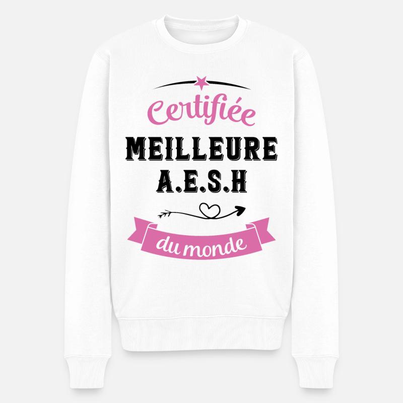 Certifiée meilleure aesh du monde - Pull Premium bio Homme - blanc